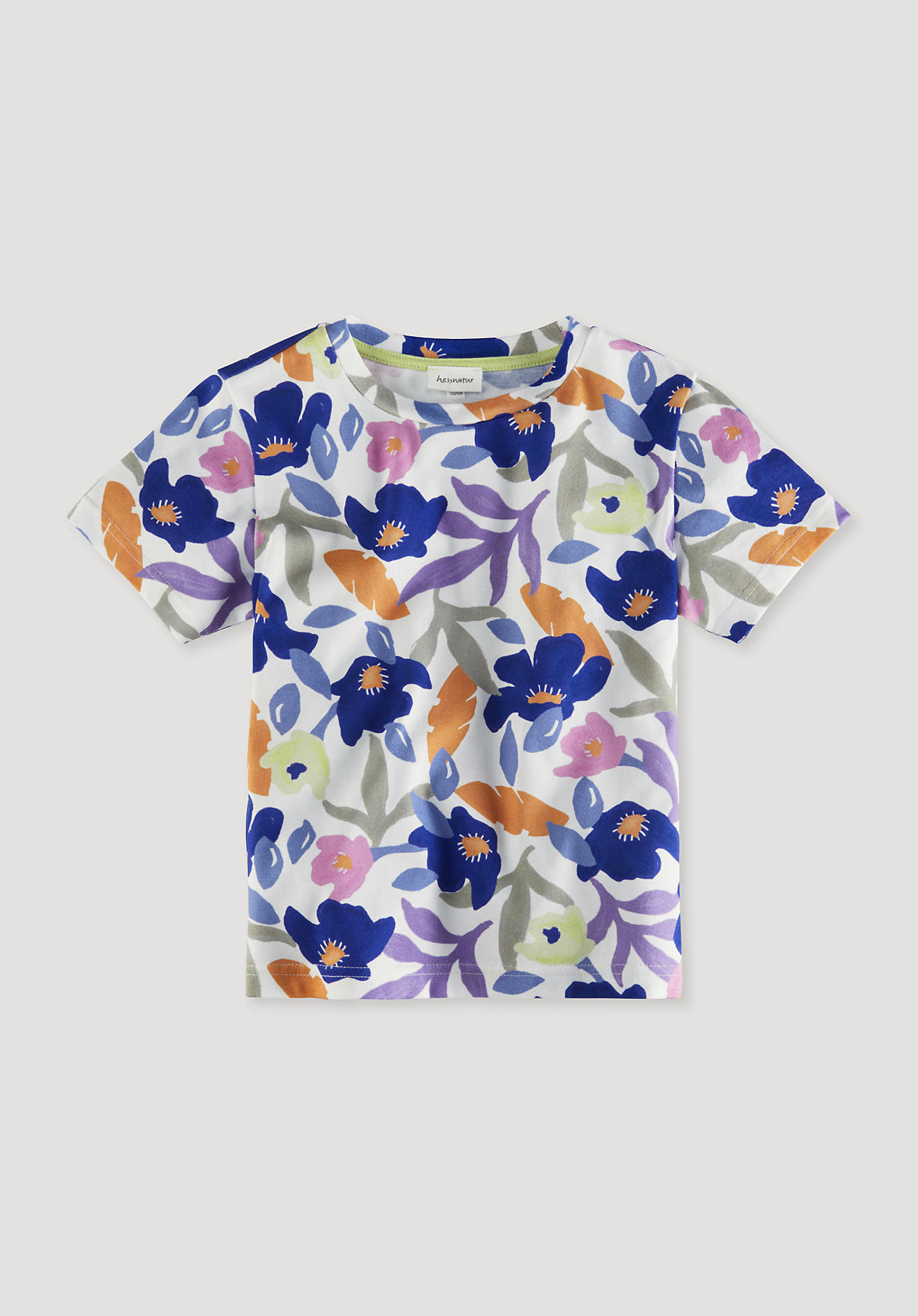 hessnatur Kinder Shirt Regular aus Bio-Baumwolle - blau Grösse110/116 von hessnatur