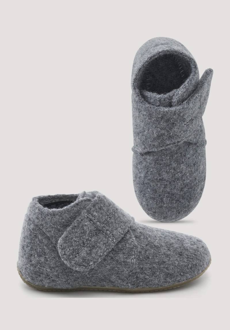 hessnatur Kinderschuhe Wollwalk Hausschuhe aus Merinowolle - grau Grösse27 von hessnatur