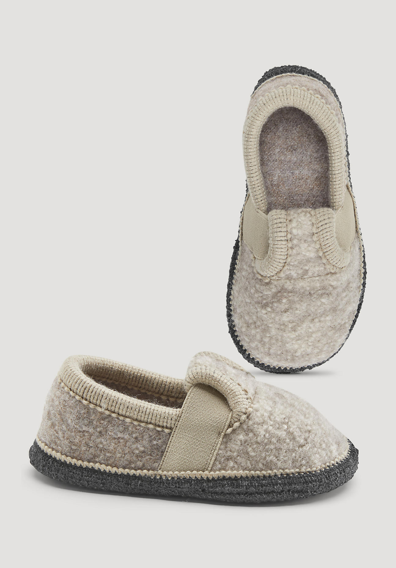 hessnatur Kinderschuhe Hausschuhe - beige Grösse26 von hessnatur