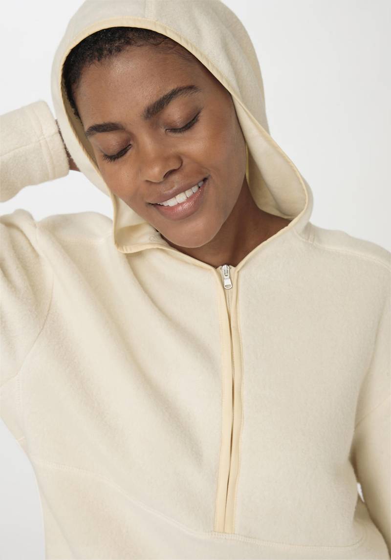 hessnatur Loungewear Fleece Hoodie Relaxed ACTIVE LIGHT aus Bio-Baumwolle - naturfarben GrösseL von hessnatur