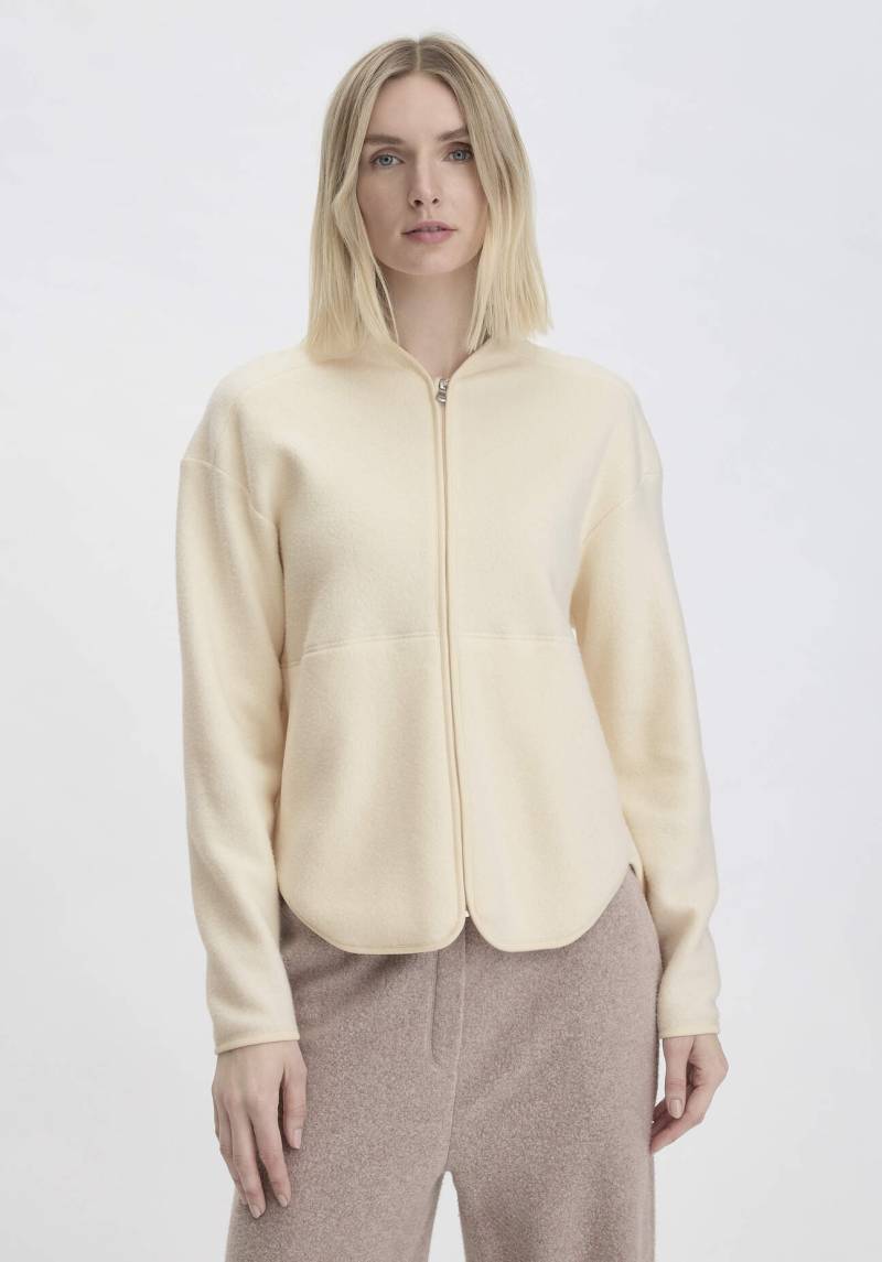 hessnatur Loungewear Fleece Jacke Relaxed ACTIVE LIGHT aus Bio-Baumwolle - naturfarben GrösseM von hessnatur