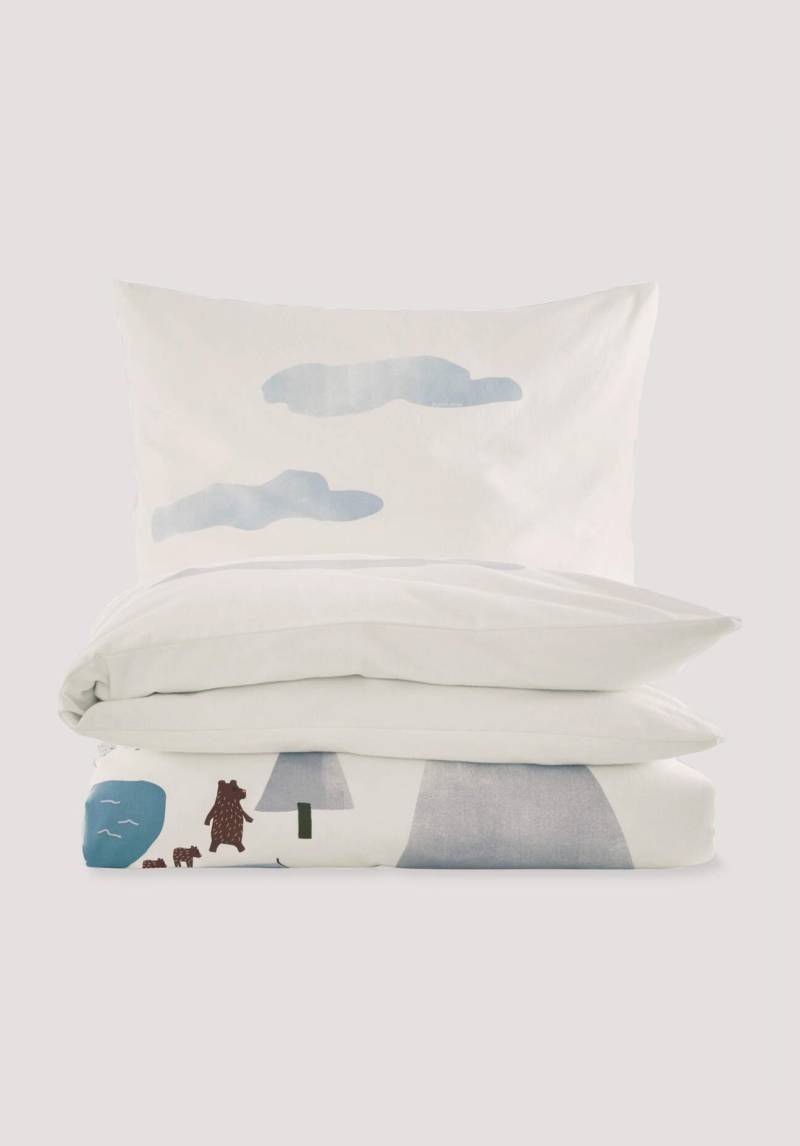 hessnatur Baby Biber Bettwäsche-Set aus Bio-Baumwolle - naturfarben Grösse100x135 / 40x60 cm von hessnatur