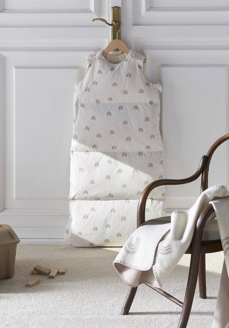 hessnatur Baby Daunen Schlafsack mit Daunenfüllung in reiner Bio-Baumwolle - naturfarben Grösse70 cm von hessnatur