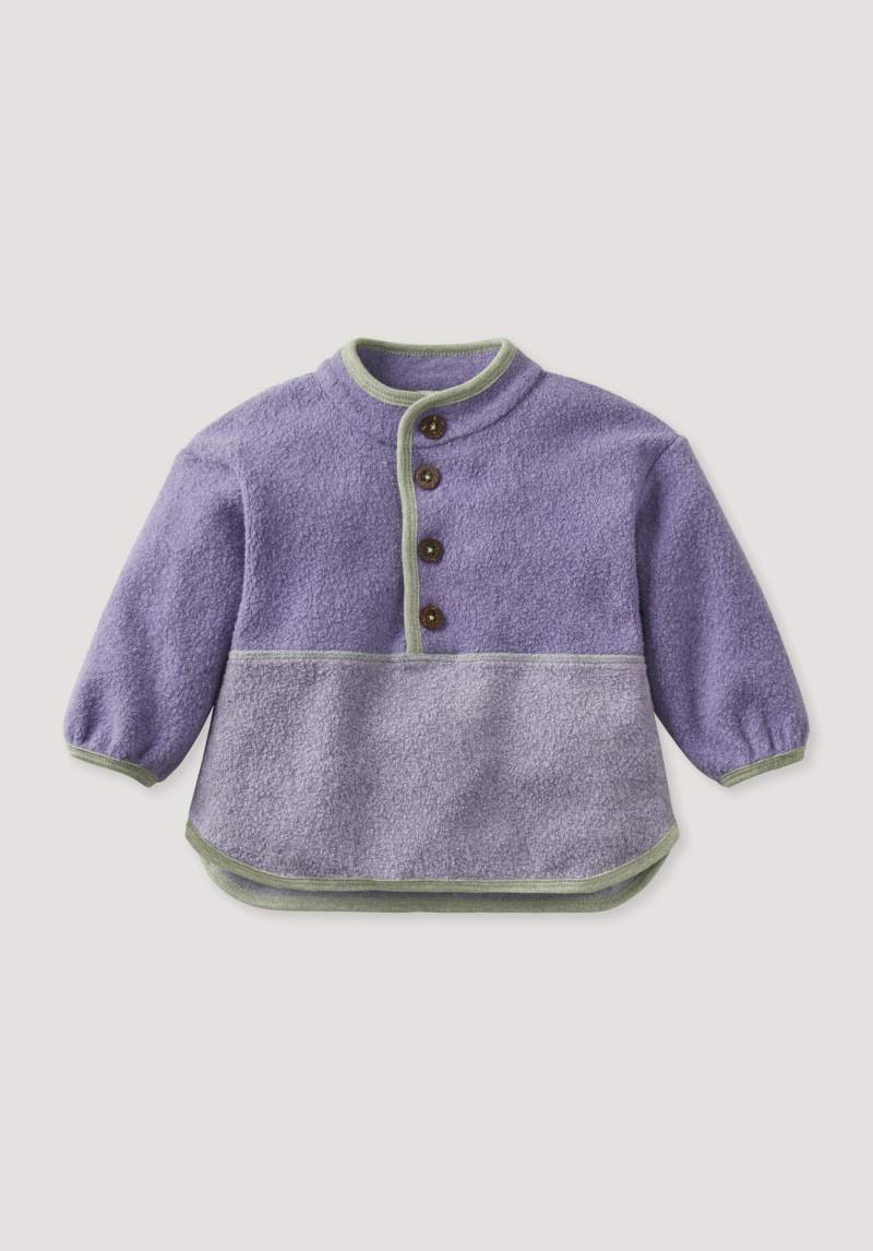 hessnatur Baby Fleece Sweater Relaxed BETTER RECYCLING aus Bio-Baumwolle - lila Grösse86/92 von hessnatur