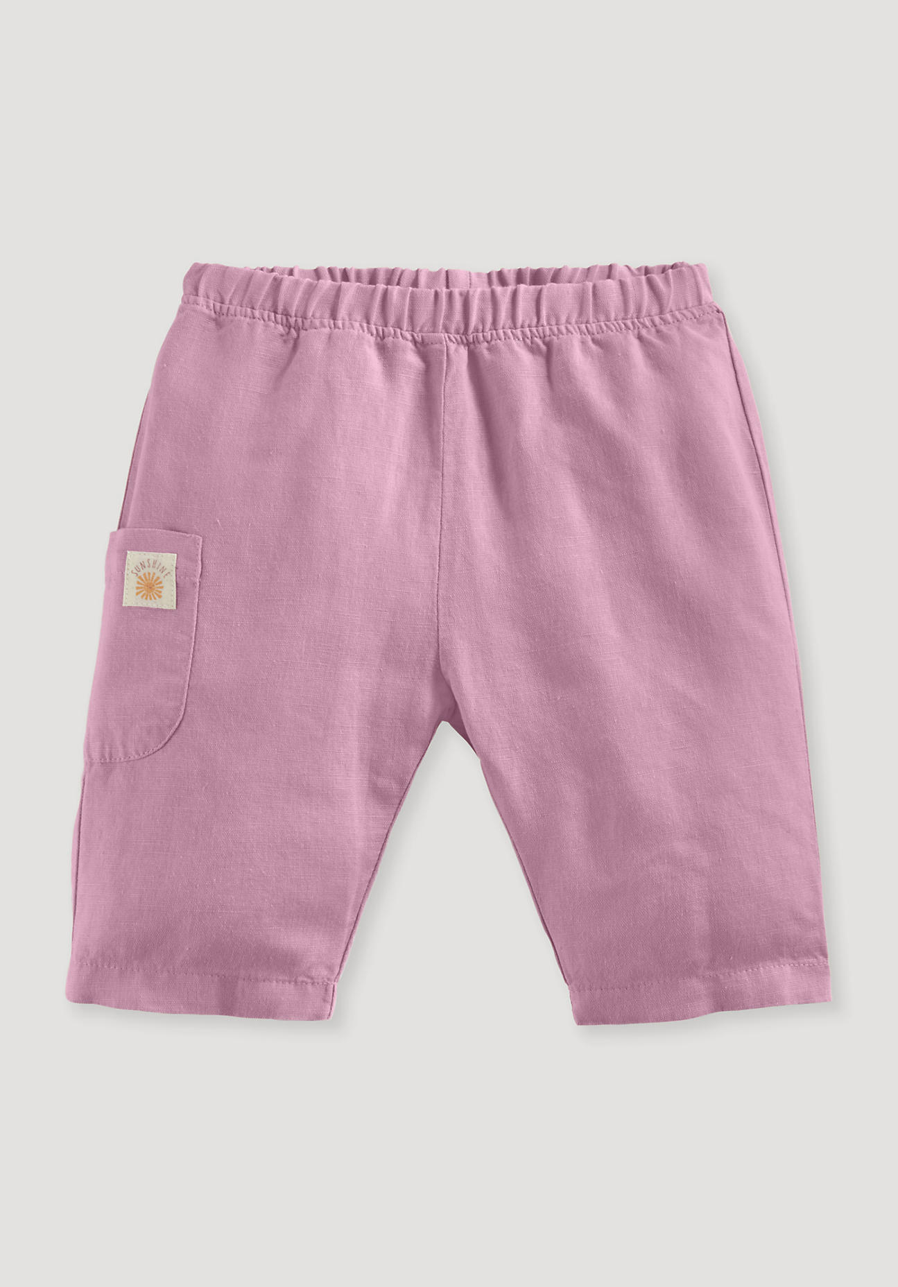 hessnatur Baby Hose Relaxed aus Leinen mit Bio-Baumwolle - lila Grösse98/104 von hessnatur