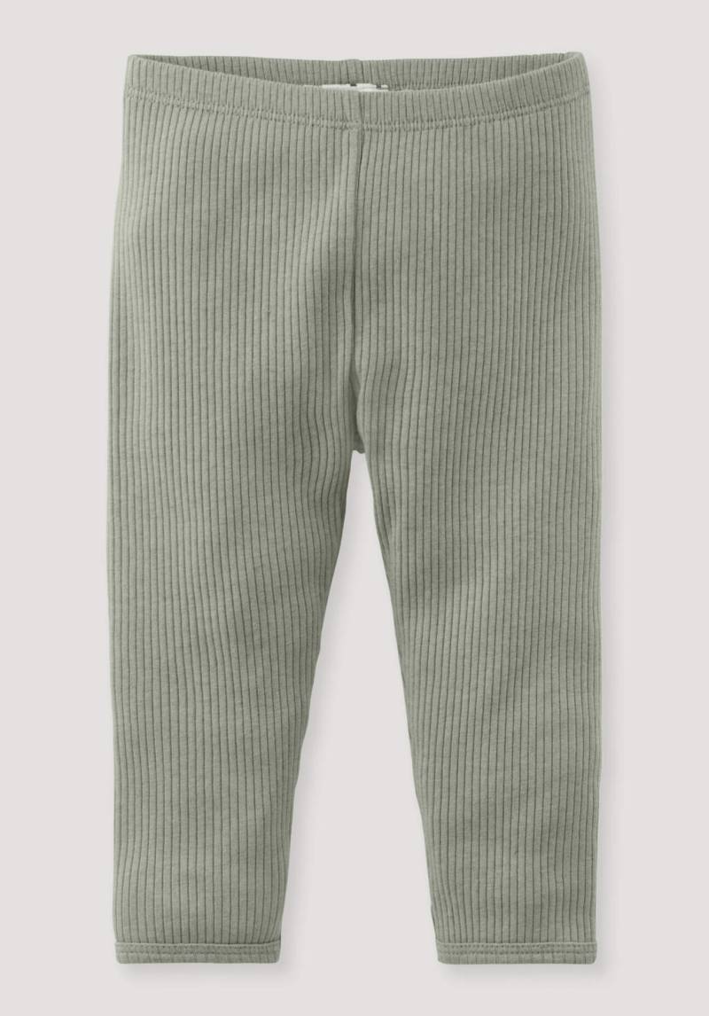 hessnatur Baby Hose Slim aus Bio-Baumwolle mit Schurwolle - grün Grösse50/56 von hessnatur