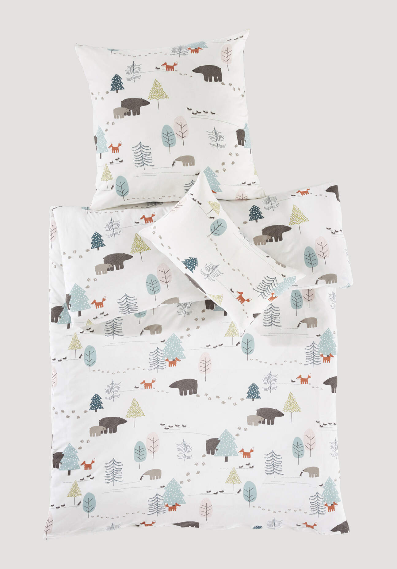 hessnatur Baby Jersey Bettwäsche-Set WALD aus Bio-Baumwolle - weiß Grösse135x200 / 80x80 cm hessnatur Baby Jersey Bettwäsche-Set WALD aus Bio-Baumwolle - weiß Grösse135x200 / 80x80 cm von hessnatur