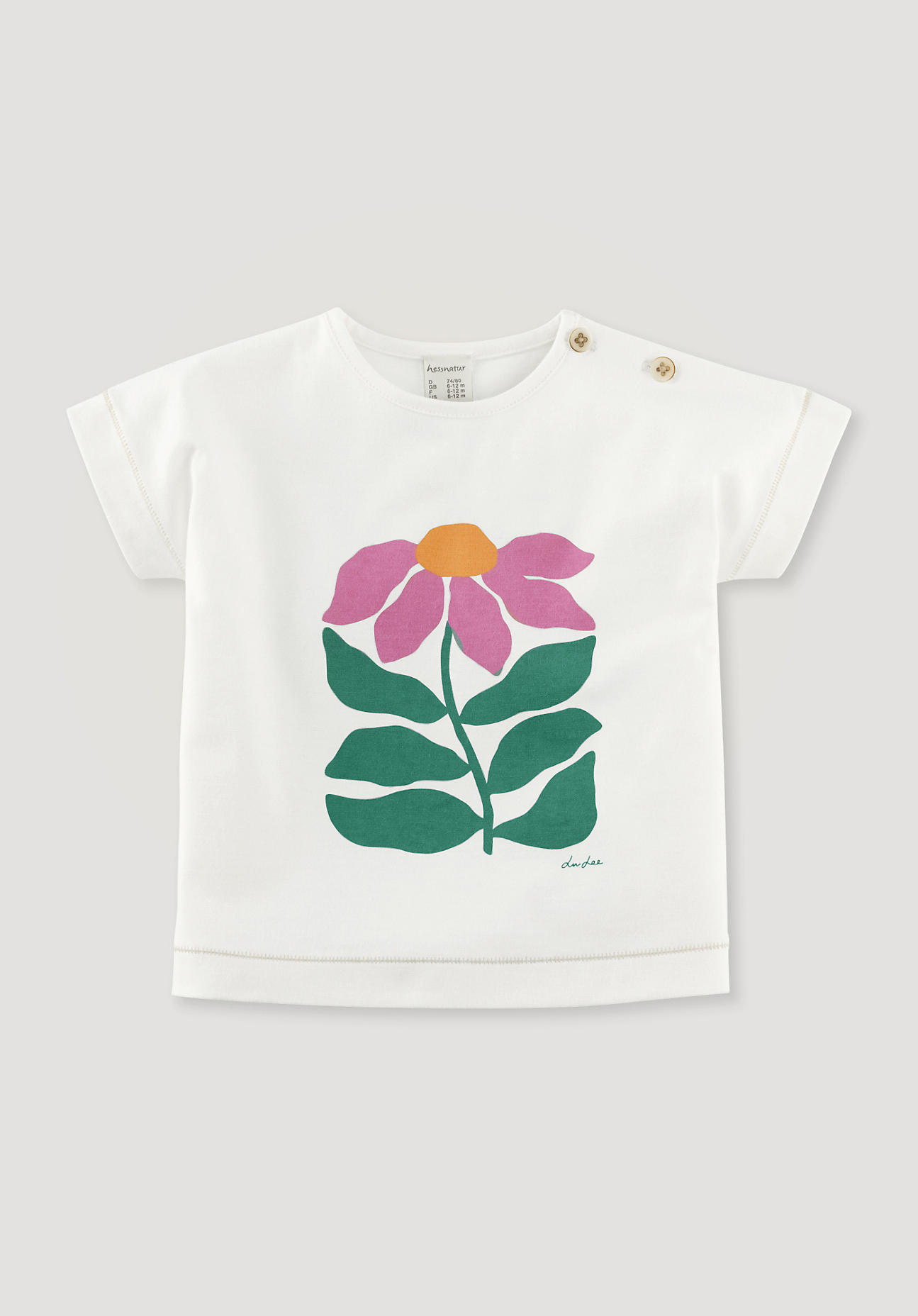 hessnatur Baby LIV LEE X HESSNATUR T-Shirt aus Bio-Baumwolle - weiß Grösse62/68 von hessnatur