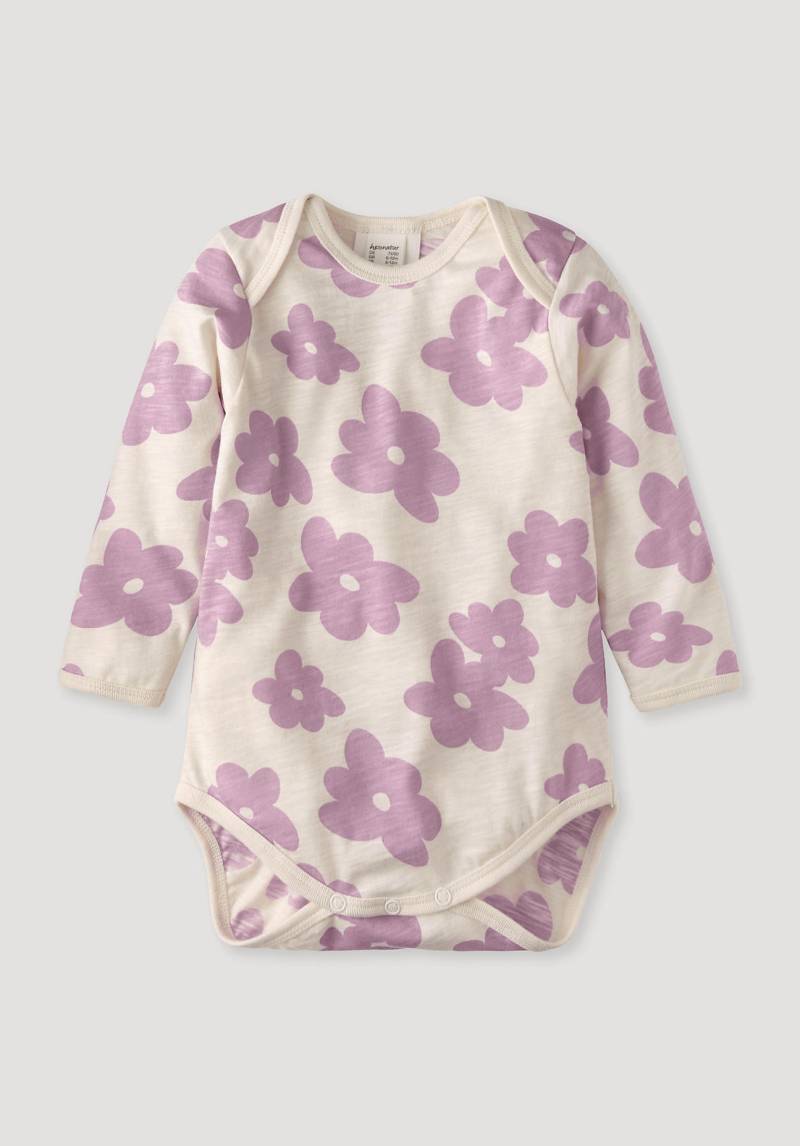 hessnatur Baby Langarmbody Slim aus Bio-Baumwolle - rosa Grösse98/104 von hessnatur
