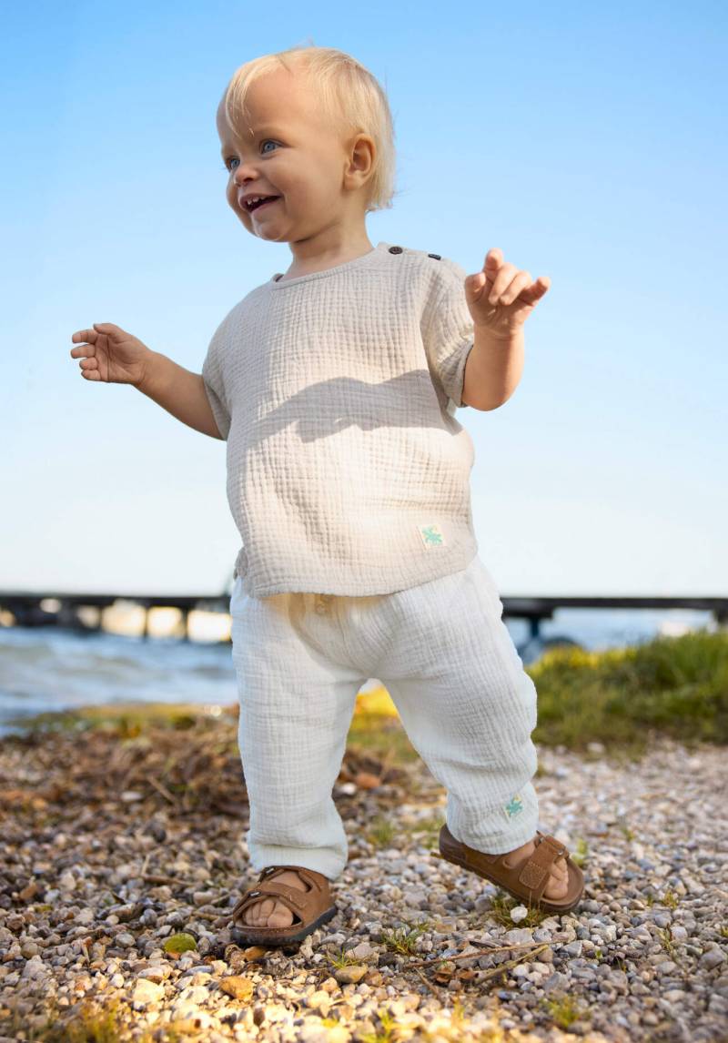 hessnatur Baby Musselin Hose Regular aus Bio-Baumwolle - naturfarben Grösse98/104 von hessnatur