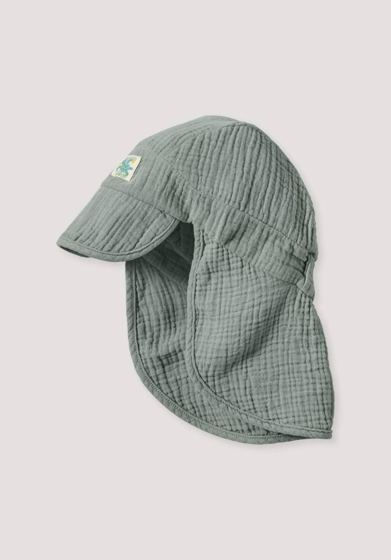 hessnatur Baby Musselin Schirmmütze Regular aus Bio-Baumwolle - grün Grösse49/51 von hessnatur