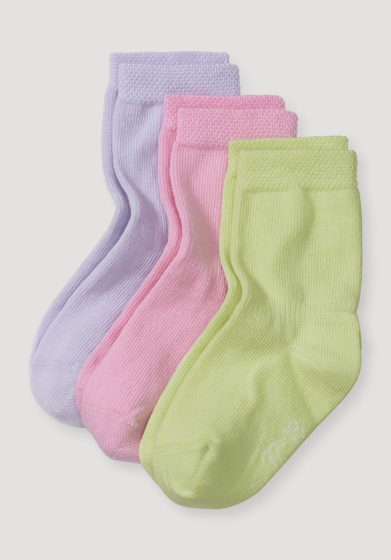 hessnatur Baby Socken im 3er- Pack aus Bio-Baumwolle - lila Grösse17-18 von hessnatur