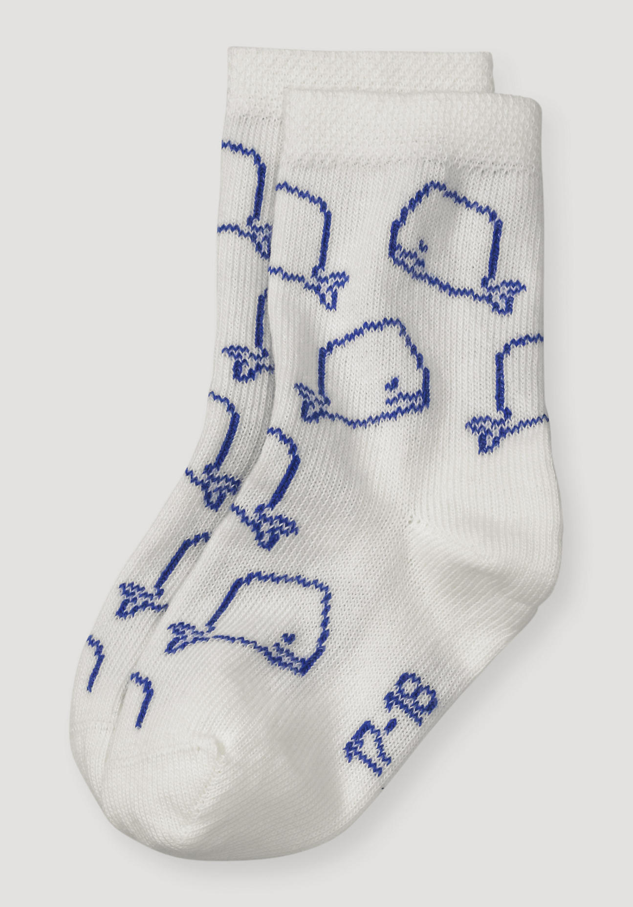 hessnatur Baby Socken mit Motiv aus Bio-Baumwolle - blau Grösse27-30 von hessnatur
