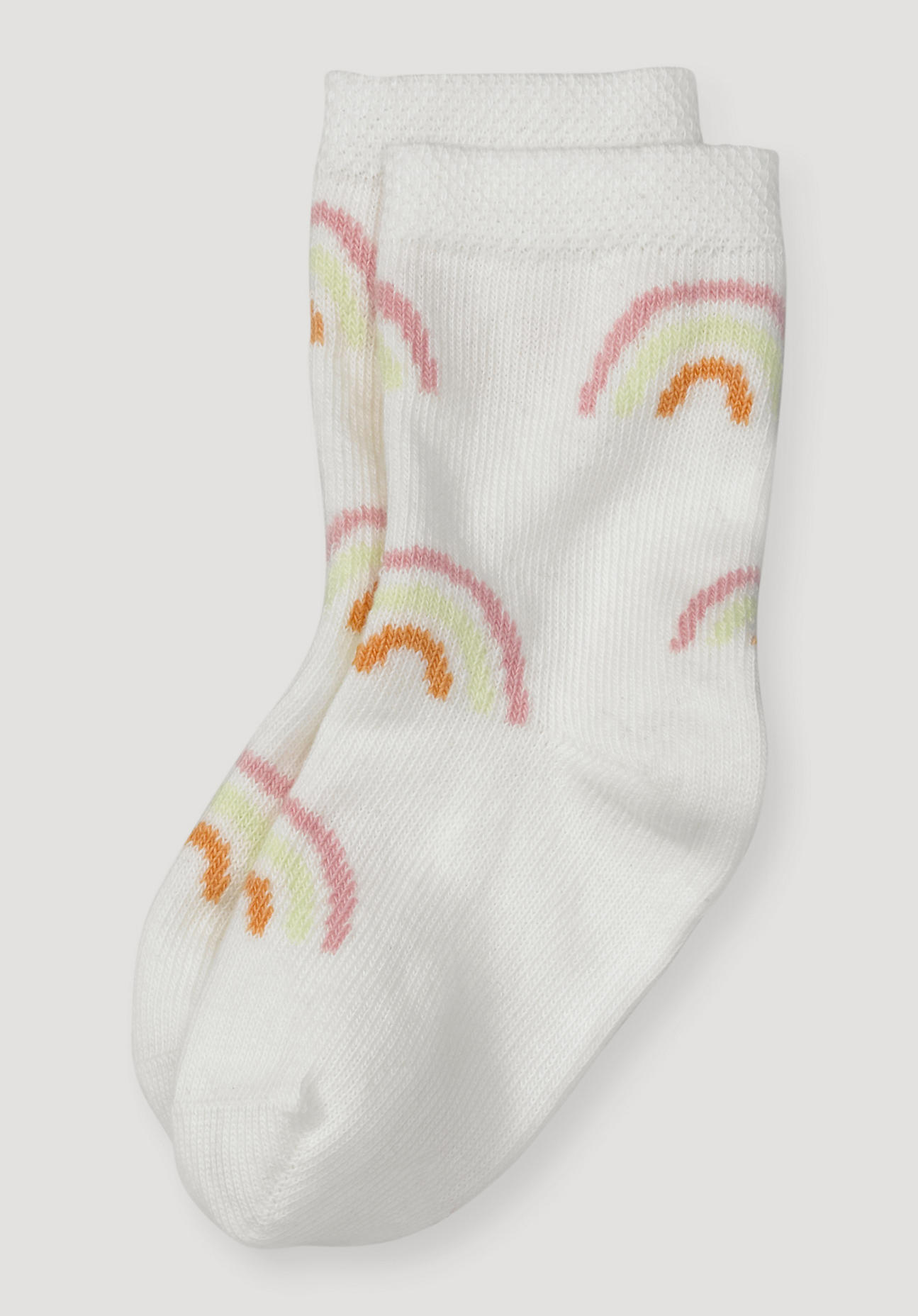 hessnatur Baby Socken mit Motiv aus Bio-Baumwolle - orange Grösse17-18 von hessnatur