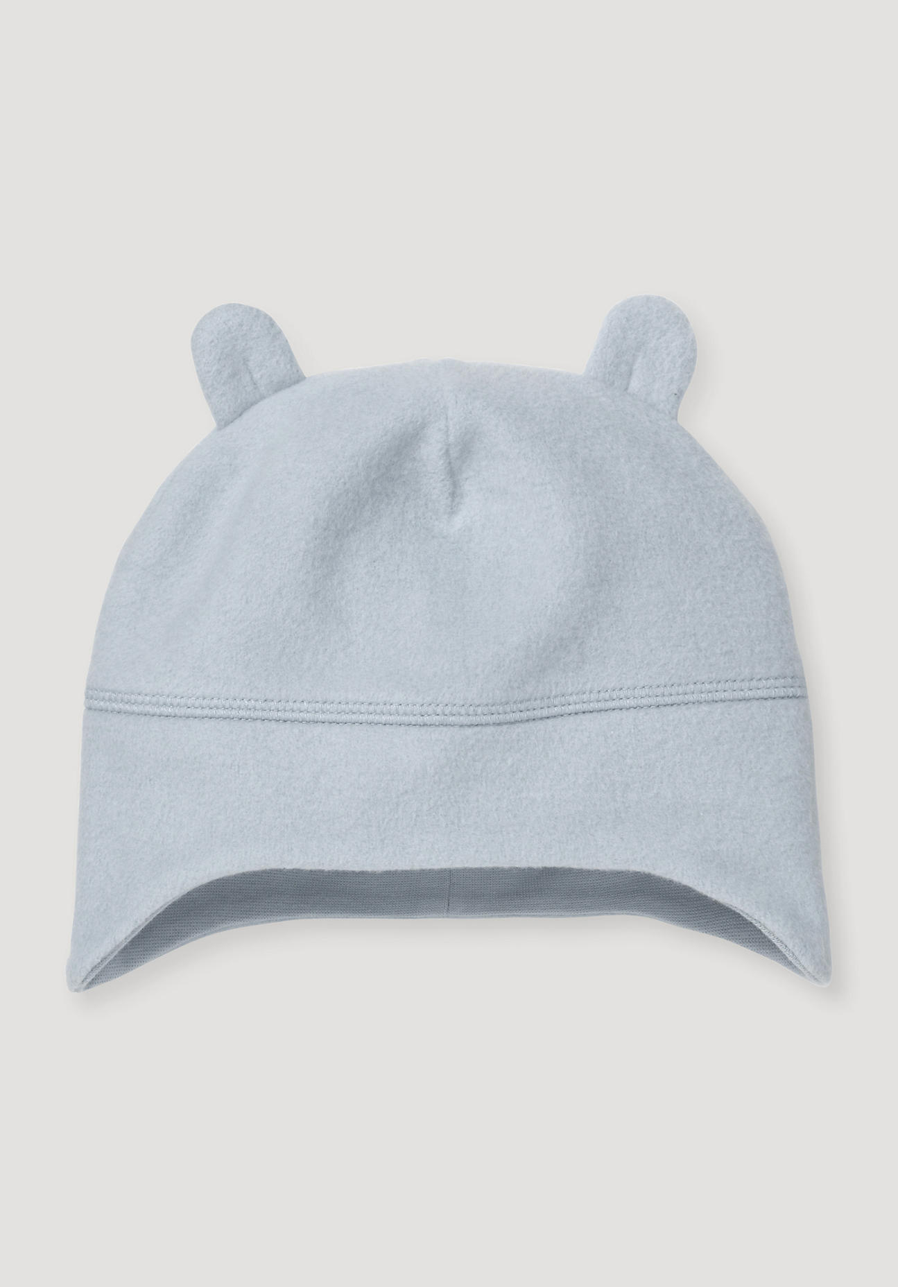 hessnatur Baby Softfleece Mütze Regular aus Bio-Baumwolle - blau Grösse49/51 von hessnatur