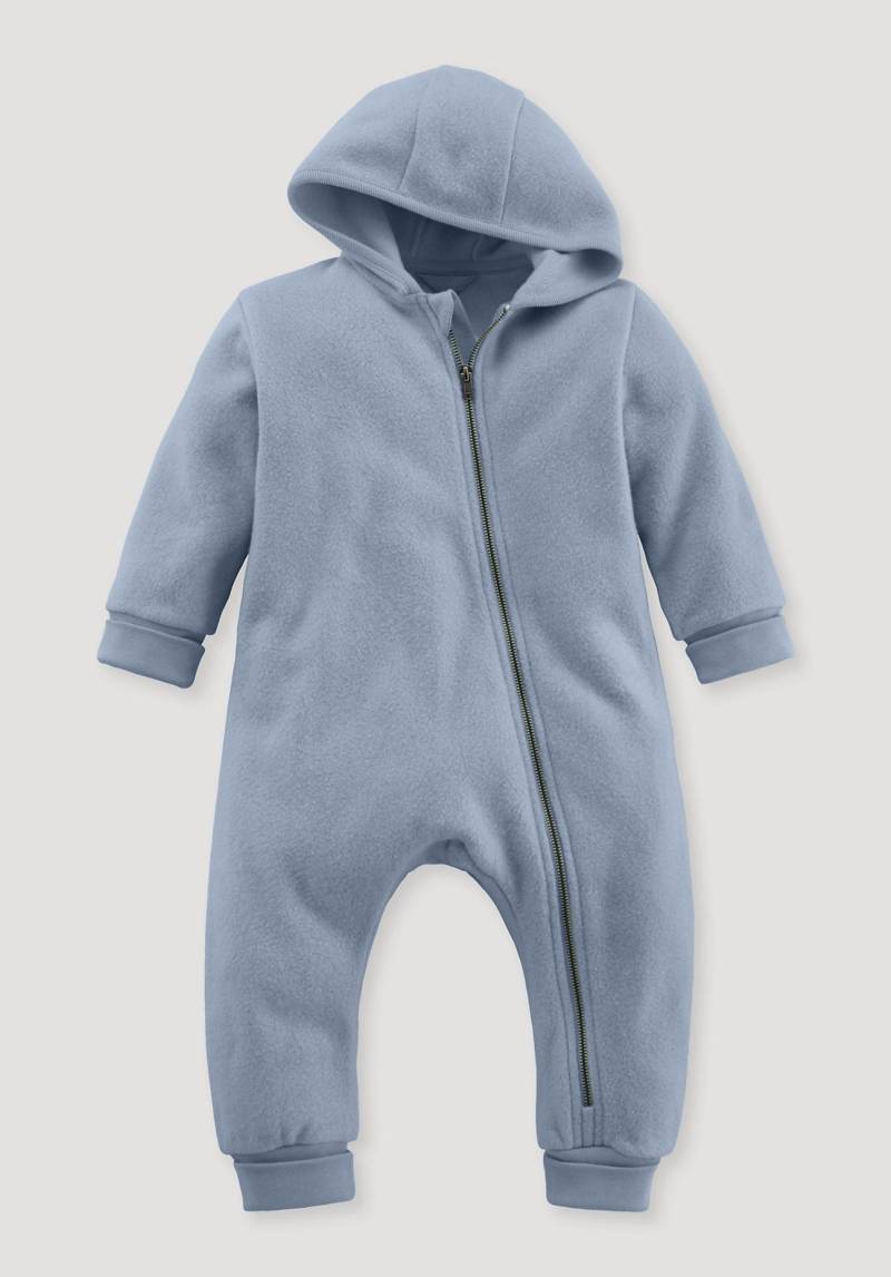 hessnatur Baby Softfleece Overall Regular aus Bio-Baumwolle - blau Grösse98/104 von hessnatur
