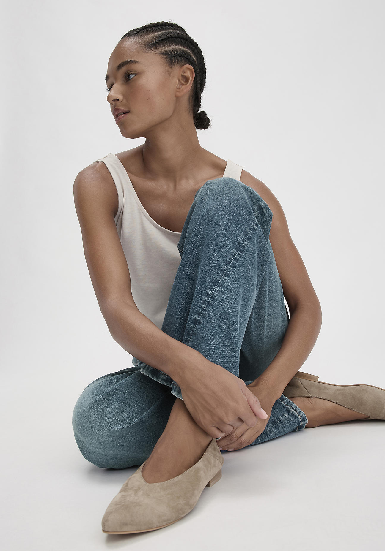 hessnatur Damen Ballerina aus chromfrei gegerbtem Nubuk-Leder - grau Grösse36 hessnatur Damen Ballerina aus chromfrei gegerbtem Nubuk-Leder - grau Grösse36 von hessnatur