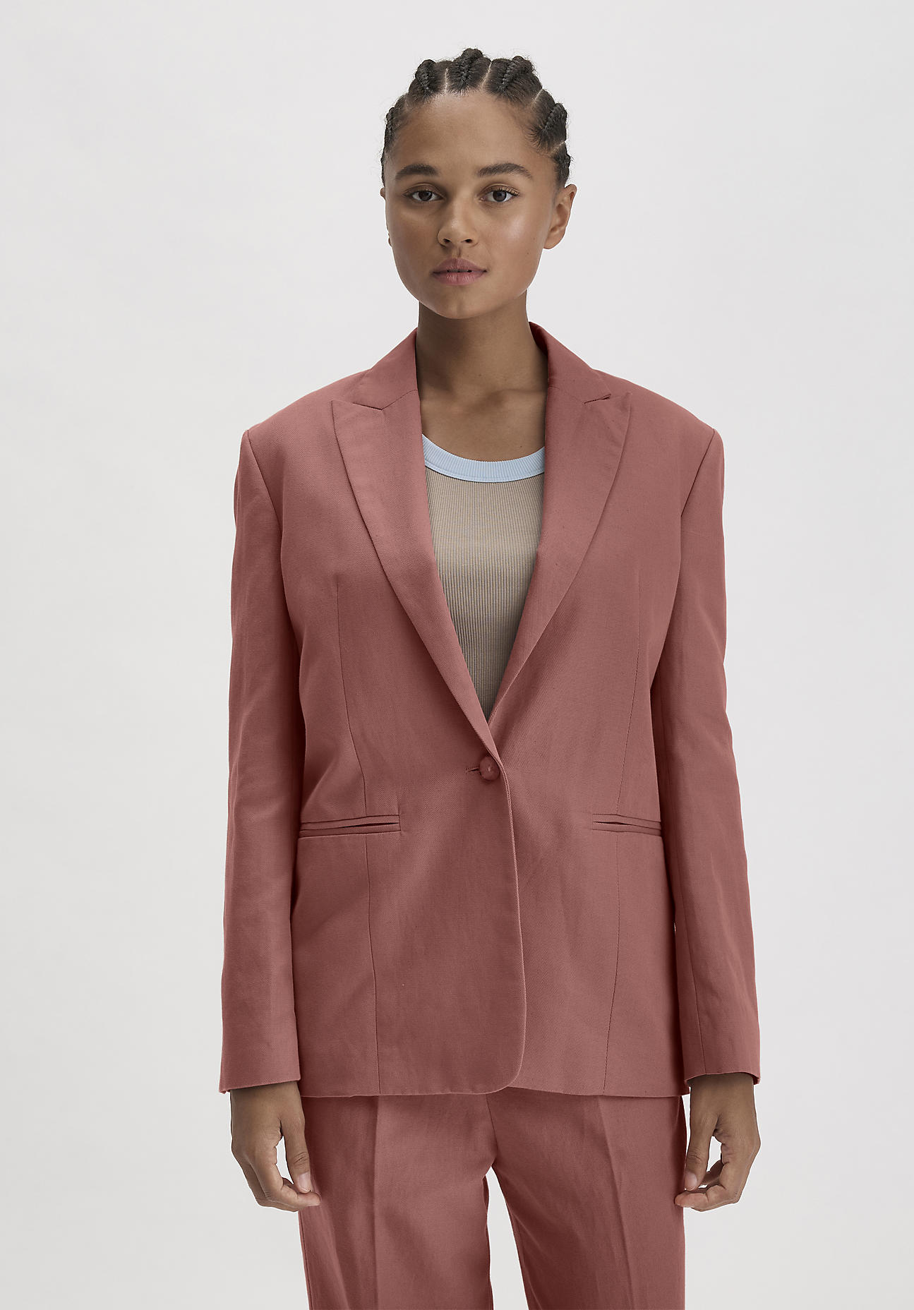 hessnatur Damen Blazer Relaxed aus Bio-Baumwolle mit Leinen - braun Grösse44 hessnatur Damen Blazer Relaxed aus Bio-Baumwolle mit Leinen - braun Grösse44 von hessnatur