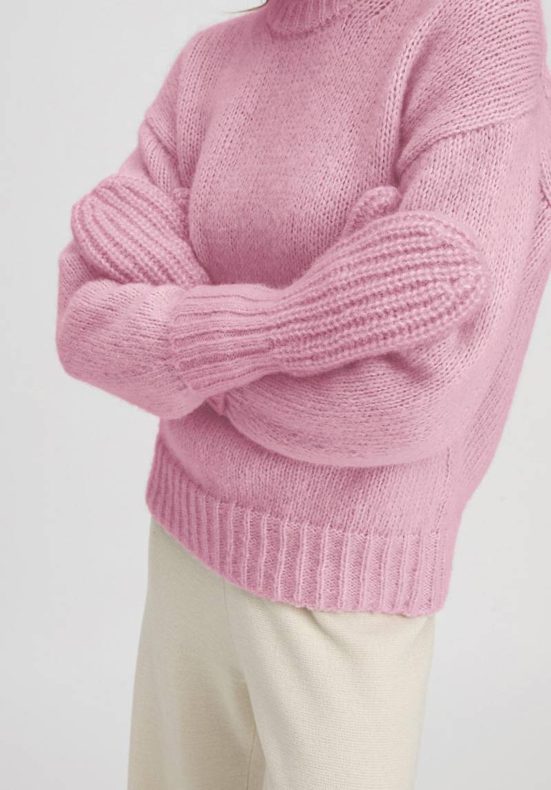 hessnatur Damen Fäustlinge aus Alpaka mit Pima-Bio-Baumwolle - rosa Grösse1size von hessnatur