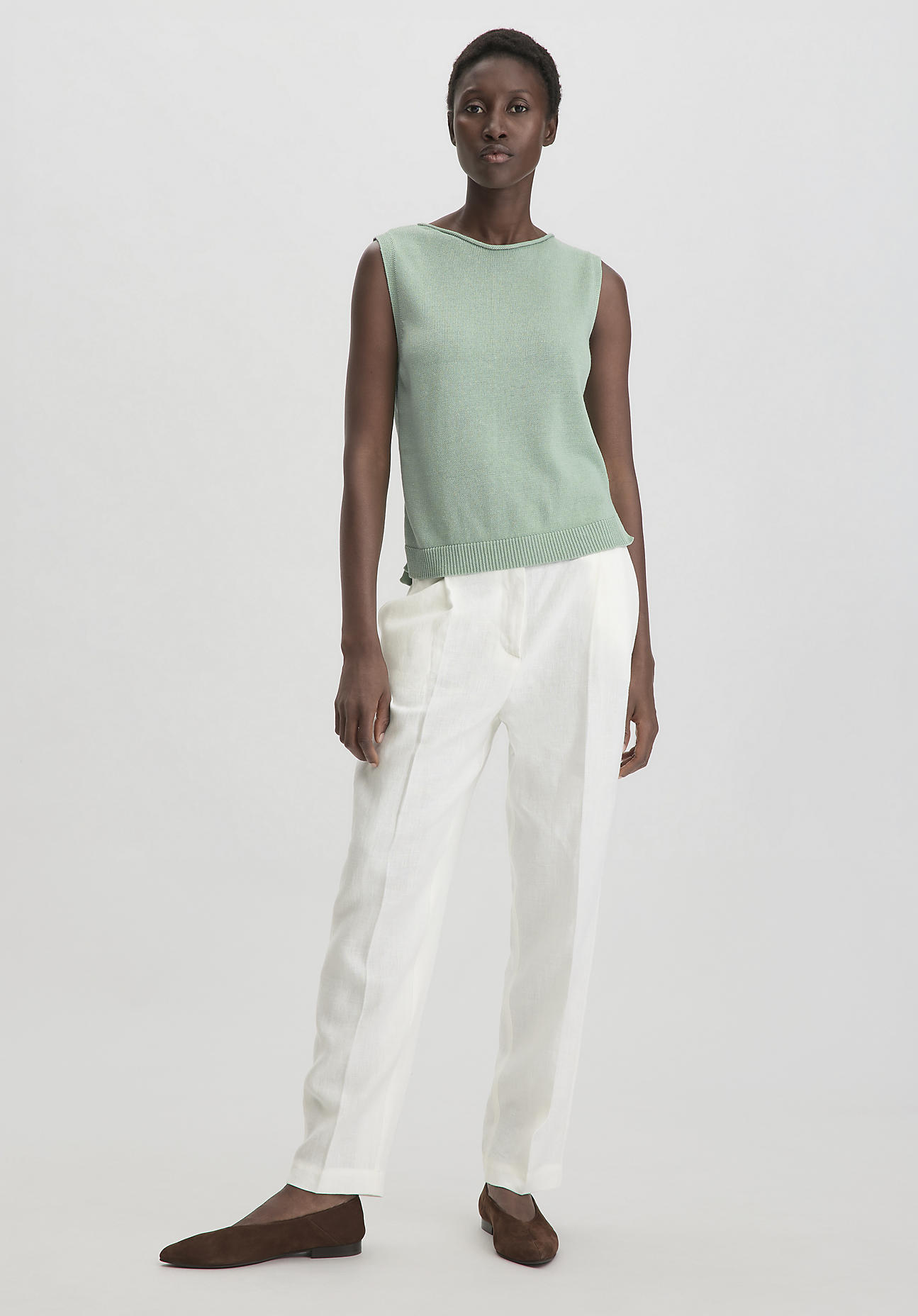 hessnatur Damen Hose Straight Leg Relaxed aus Leinen - weiß Grösse40 hessnatur Damen Hose Straight Leg Relaxed aus Leinen - weiß Grösse40 von hessnatur