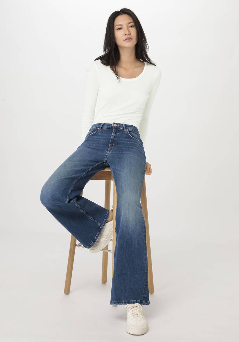 hessnatur Damen Jeans ALVA High Rise Wide Leg aus Bio-Denim - blau Grösse31/32 von hessnatur