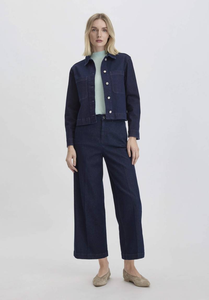 hessnatur Damen Jeans Culotte BETTER RECYCLING aus Bio-Baumwolle - blau Grösse38 von hessnatur