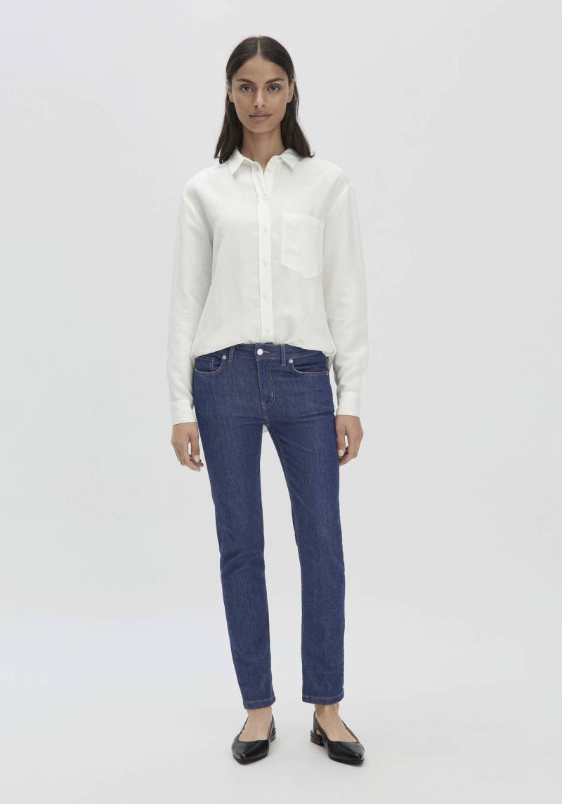 hessnatur Damen Jeans LEA Mid Rise Slim aus Bio-Denim - blau Grösse25/30 von hessnatur