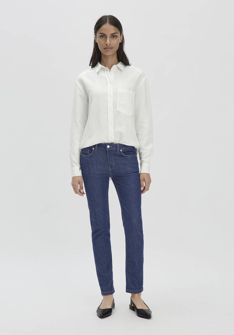 hessnatur Damen Jeans LEA Mid Rise Slim aus Bio-Denim - blau Grösse31/30 von hessnatur