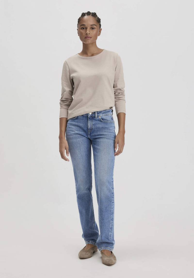 hessnatur Damen Jeans MARIE Mid Rise Straight aus Bio-Denim - blau Grösse26/32 von hessnatur