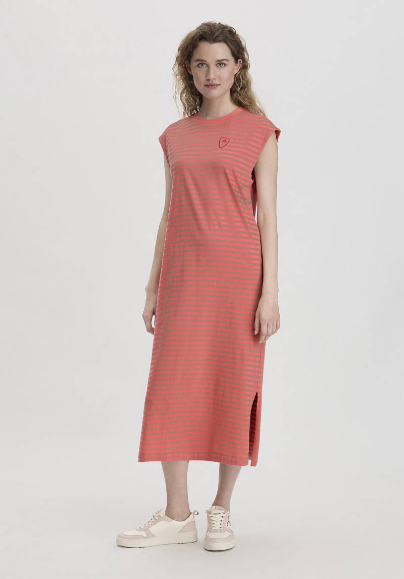 hessnatur Damen Jersey Kleid Midi Regular aus Bio-Baumwolle - rot Grösse42 von hessnatur