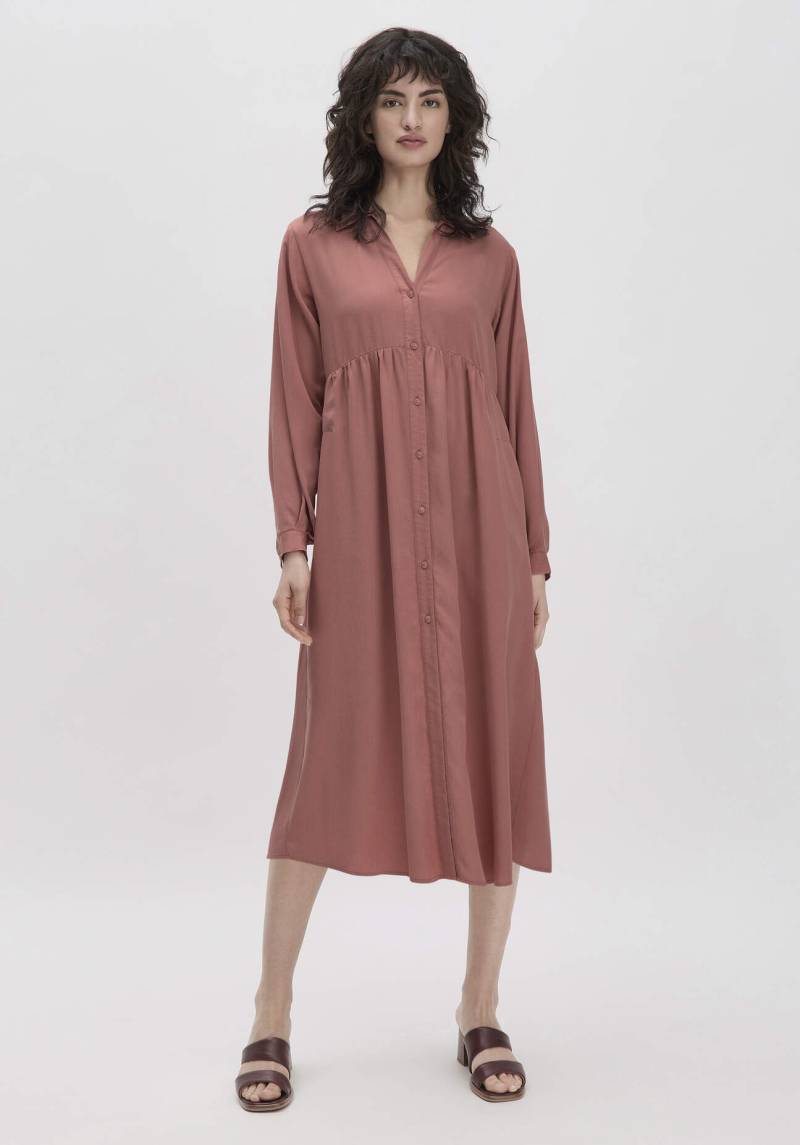 hessnatur Damen Kleid Midi Relaxed aus TENCEL™ Lyocell - braun Grösse40 von hessnatur