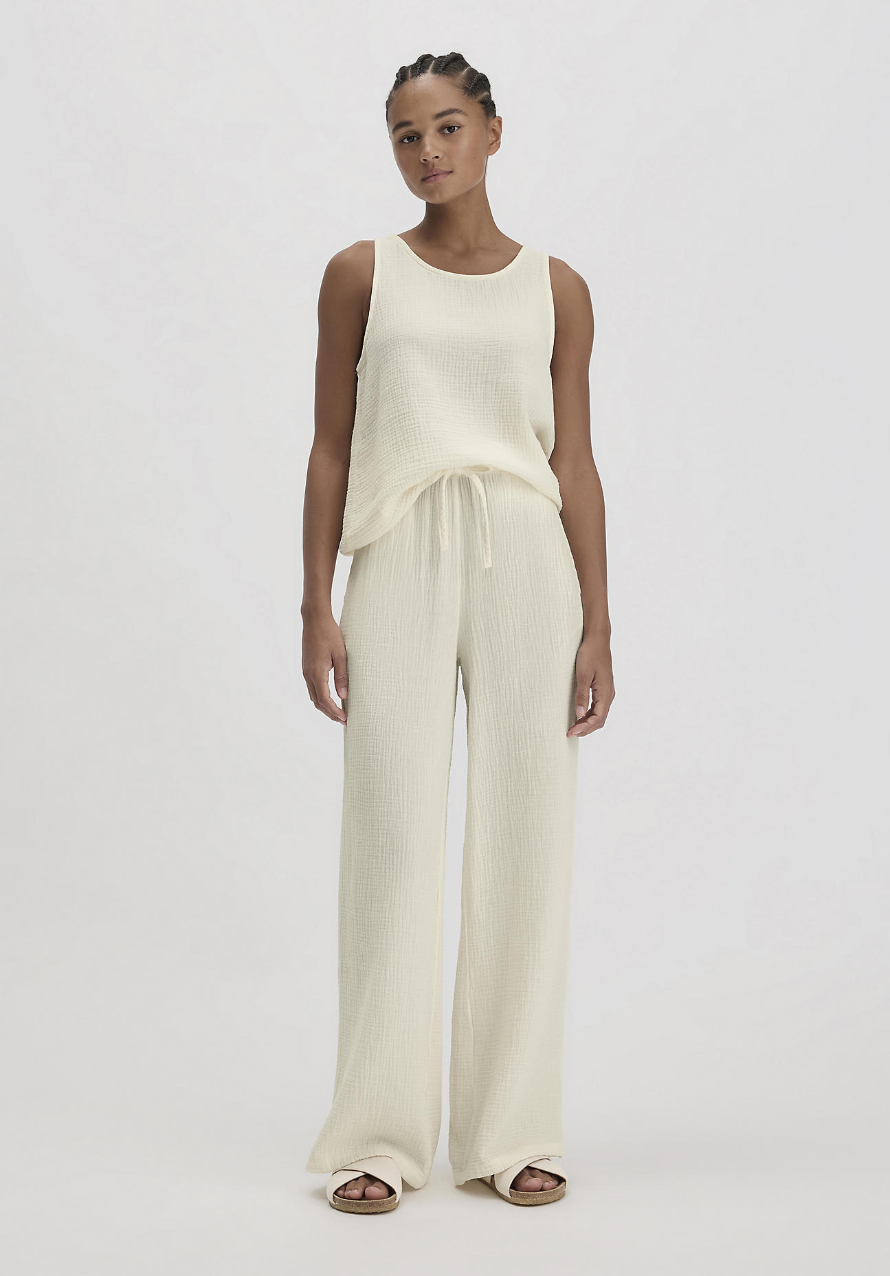 hessnatur Damen Musselin Schlafhose Relaxed PURE COMFORT aus Bio-Baumwolle - naturfarben Grösse38 hessnatur Damen Musselin Schlafhose Relaxed PURE COMFORT aus Bio-Baumwolle - naturfarben Grösse38 von hessnatur