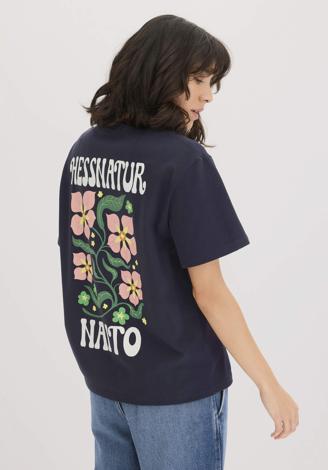 hessnatur Damen NAITO × HESSNATUR Print T-Shirt Oversize aus Bio-Baumwolle - blau Grösse48 hessnatur Damen NAITO × HESSNATUR Print T-Shirt Oversize aus Bio-Baumwolle - blau Grösse48 von hessnatur