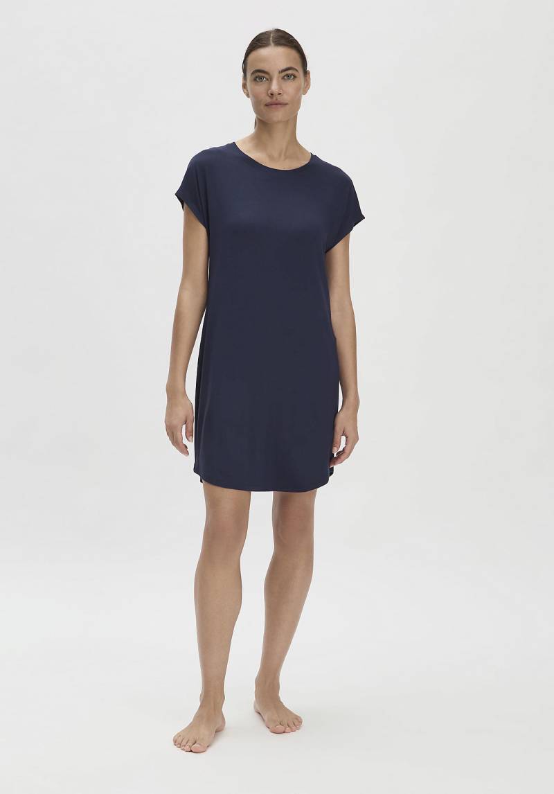 hessnatur Damen Nachthemd Regular PURE FLOW aus TENCEL™ Modal - blau Grösse46 von hessnatur