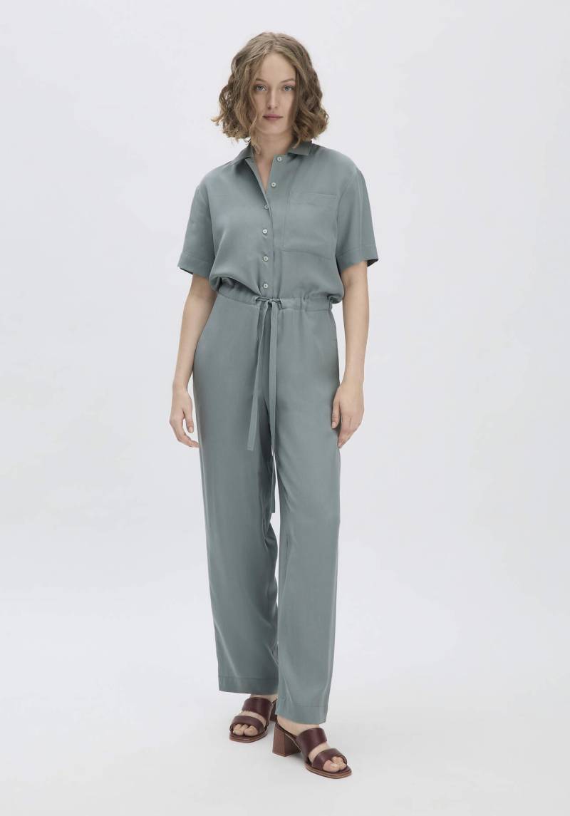 hessnatur Damen Overall Relaxed aus TENCEL™ Lyocell - grün Grösse40 von hessnatur