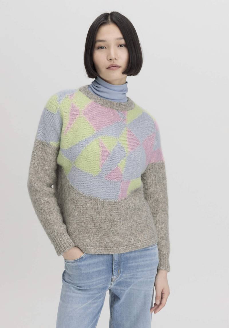 hessnatur Damen Pullover Relaxed aus Bio-Baumwolle mit Alpaka - grau GrösseL von hessnatur