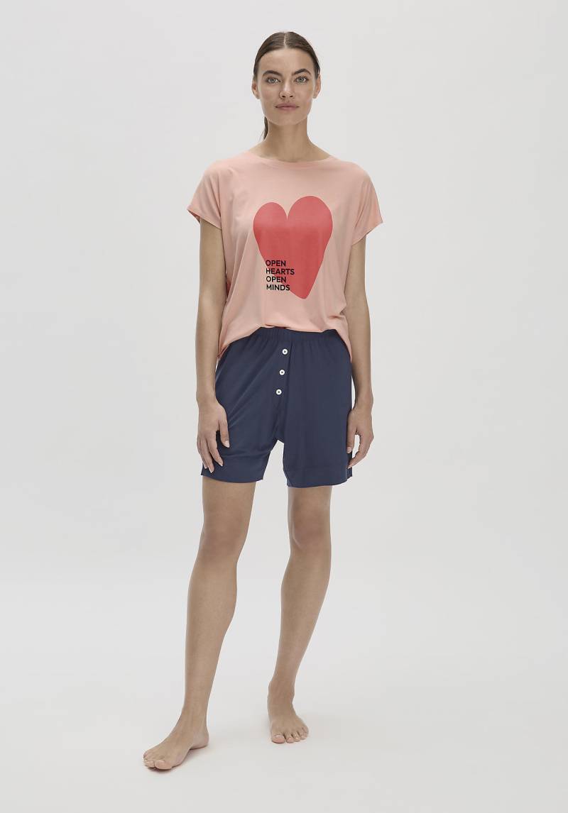 hessnatur Damen Pyjama Regular PURE FLOW aus TENCEL™ Modal - rosa Grösse48 von hessnatur