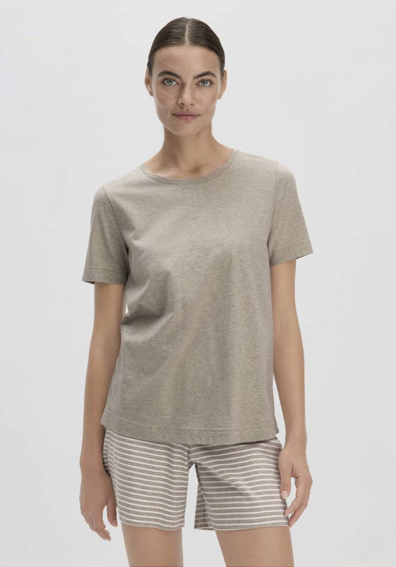 hessnatur Damen Pyjama Relaxed PURE COTTON aus Bio-Baumwolle - beige Grösse48 von hessnatur