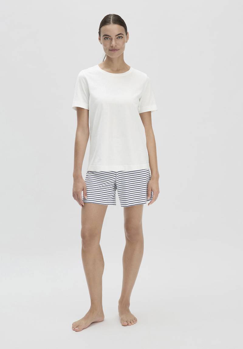 hessnatur Damen Pyjama Relaxed PURE COTTON aus Bio-Baumwolle - weiß Grösse38 von hessnatur