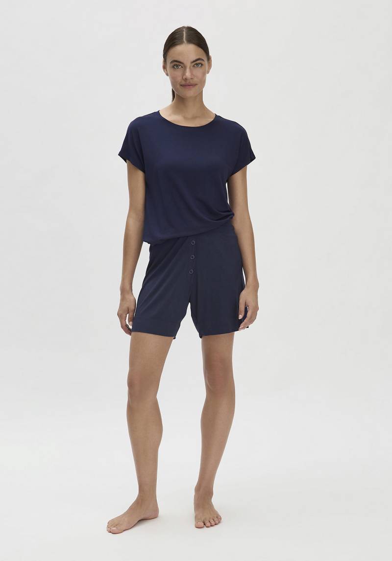 hessnatur Damen Schlafshorts Regular PURE FLOW aus TENCEL™ Modal - blau Grösse46 von hessnatur