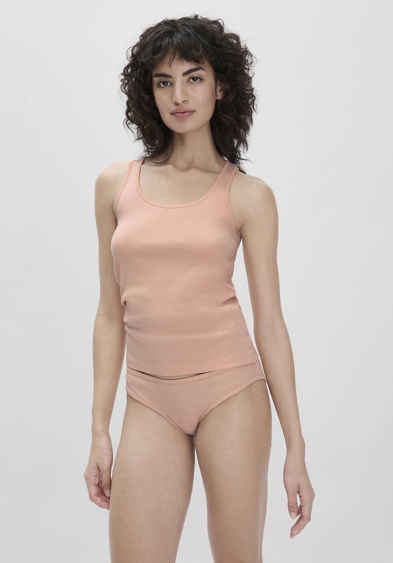 hessnatur Damen Slip Low Cut 2er-Set PURE NATURE aus Bio-Baumwolle - rosa Grösse48 von hessnatur