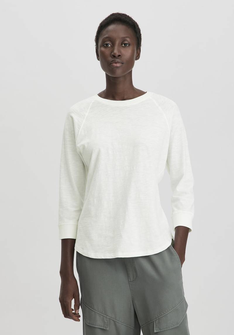 hessnatur Damen Slub Shirt Relaxed aus Bio-Baumwolle - weiß Grösse38 von hessnatur