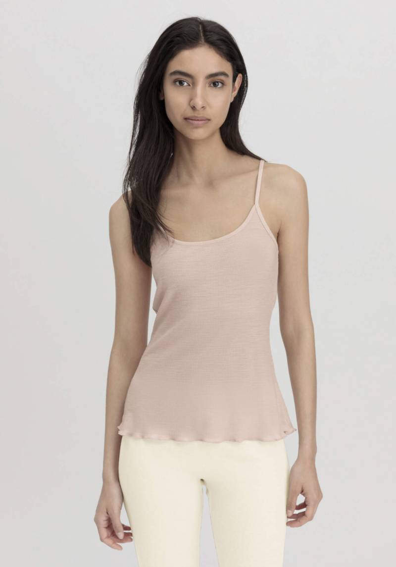 hessnatur Damen Spaghetti Top Fitted WARM TOUCH aus Bio-Merinowolle und TENCEL™ Lyocell - beige Grösse38 von hessnatur