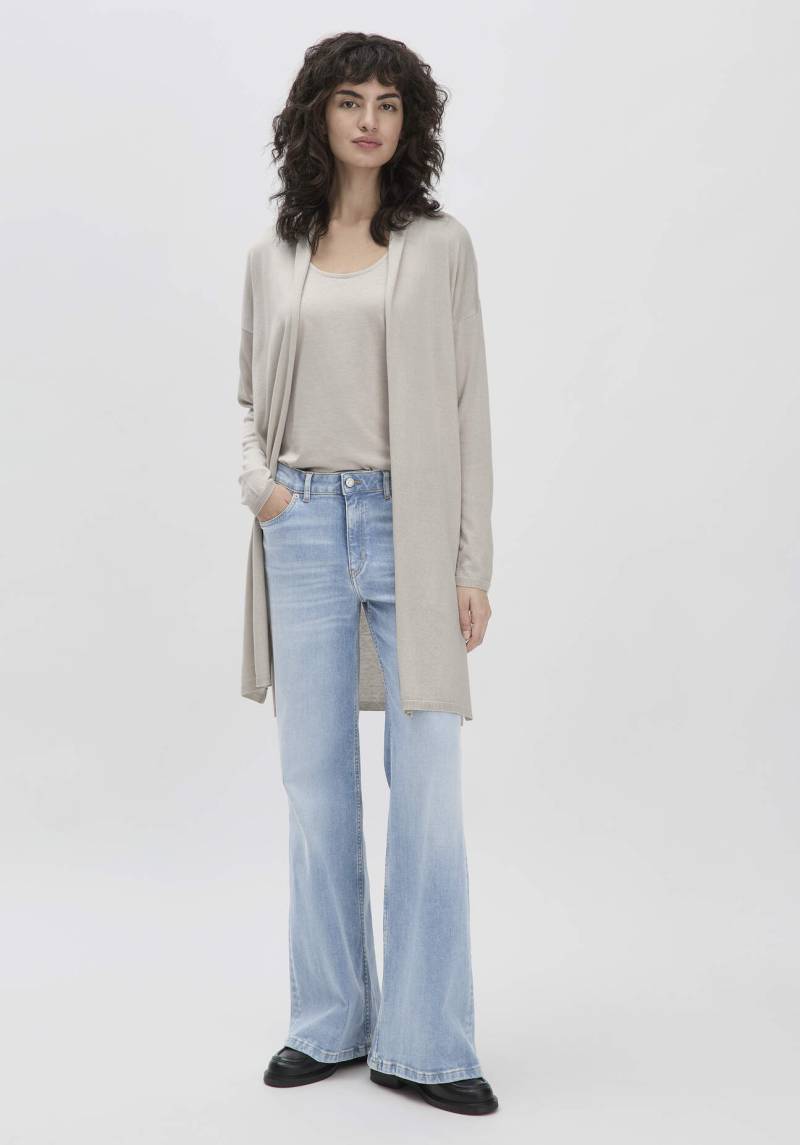 hessnatur Damen Strick Jacke Oversized aus TENCEL™ Lyocell mit Bio-Baumwolle - beige GrösseXS von hessnatur