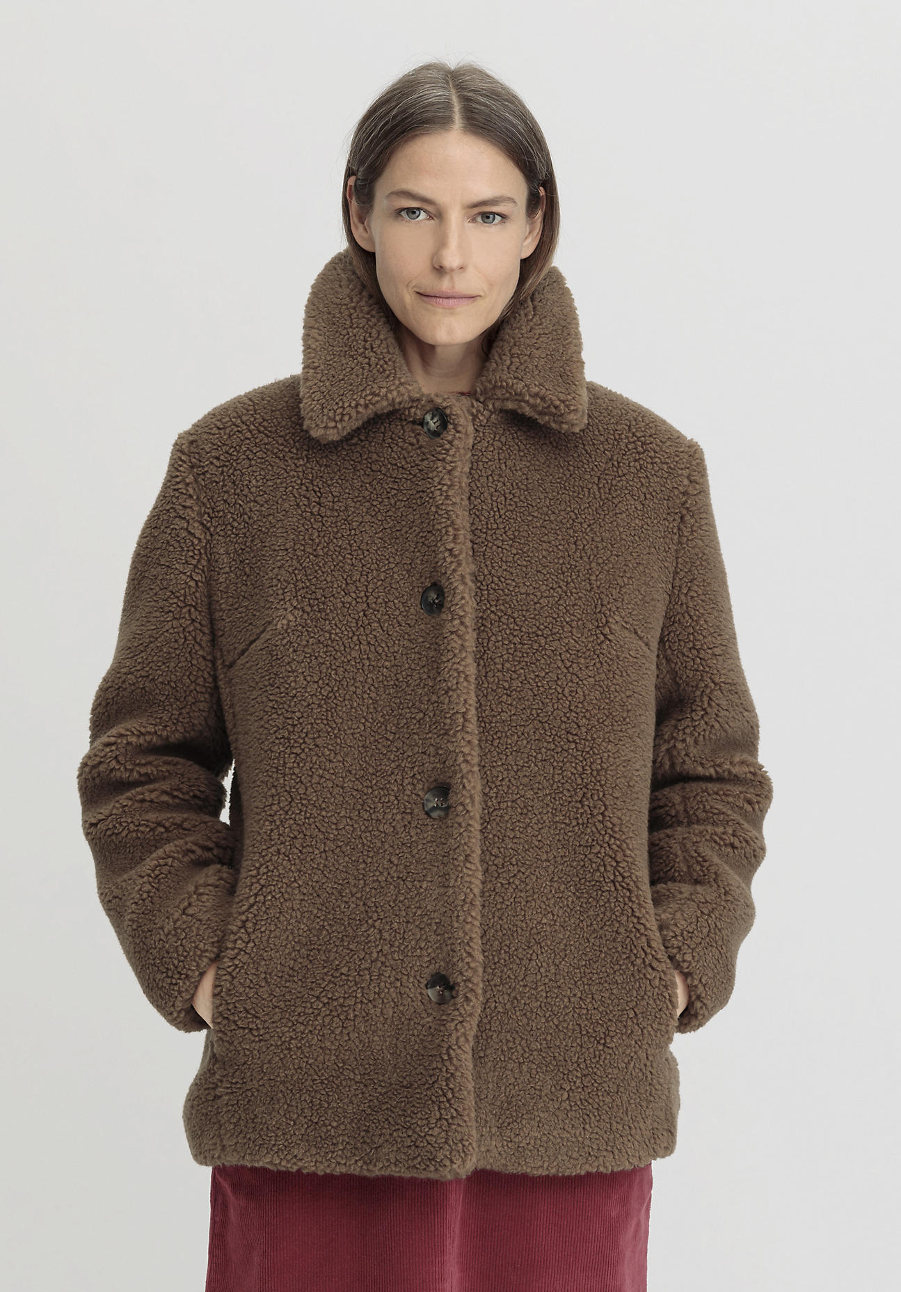 hessnatur Damen Teddyjacke Relaxed aus Schurwolle mit Bio-Baumwolle und Kamelhaar - braun Grösse44 hessnatur Damen Teddyjacke Relaxed aus Schurwolle mit Bio-Baumwolle und Kamelhaar - braun Grösse44 von hessnatur