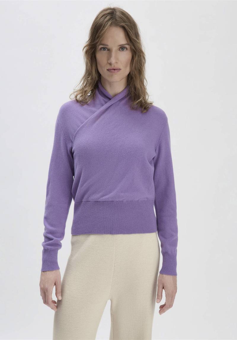 hessnatur Damen WUNDERKIND × HESSNATUR Pullover Regular aus Bio-Merinowolle mit Kaschmir - lila Grösse36 von hessnatur