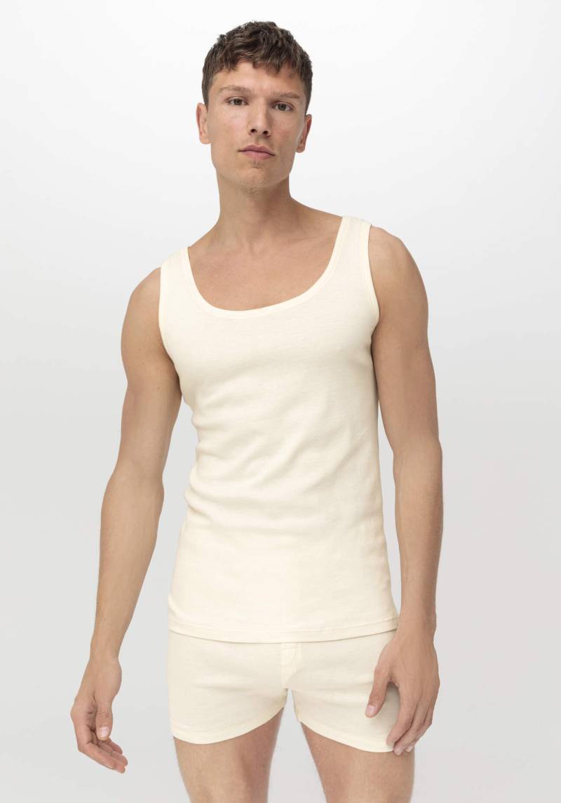 hessnatur Herren Athletic Shirt Fitted 2er Pack PURE NATURE aus Bio-Baumwolle - naturfarben Grösse7 = XL von hessnatur