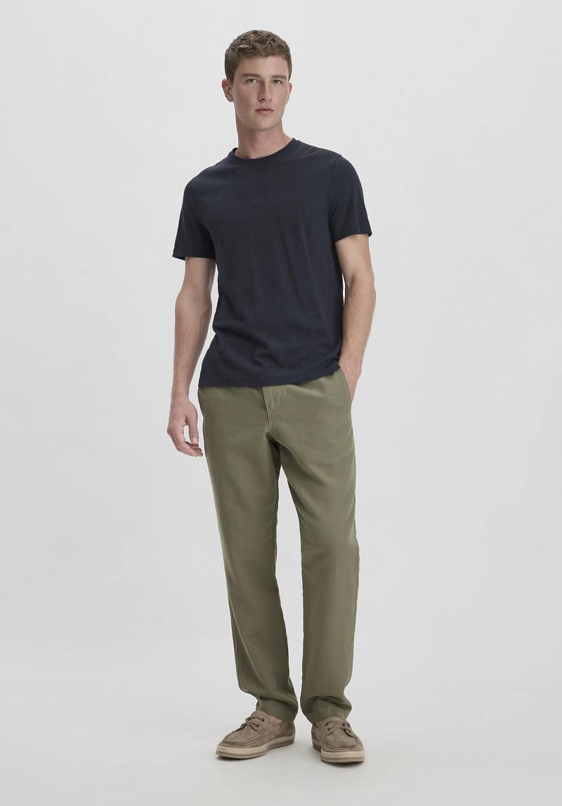 hessnatur Herren Hose ENEA Regular aus Bio-Baumwolle mit Leinen - grün Grösse32/34 von hessnatur