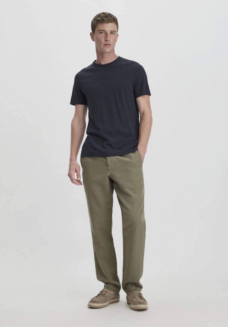hessnatur Herren Hose ENEA Regular aus Bio-Baumwolle mit Leinen - grün Grösse34/34 von hessnatur
