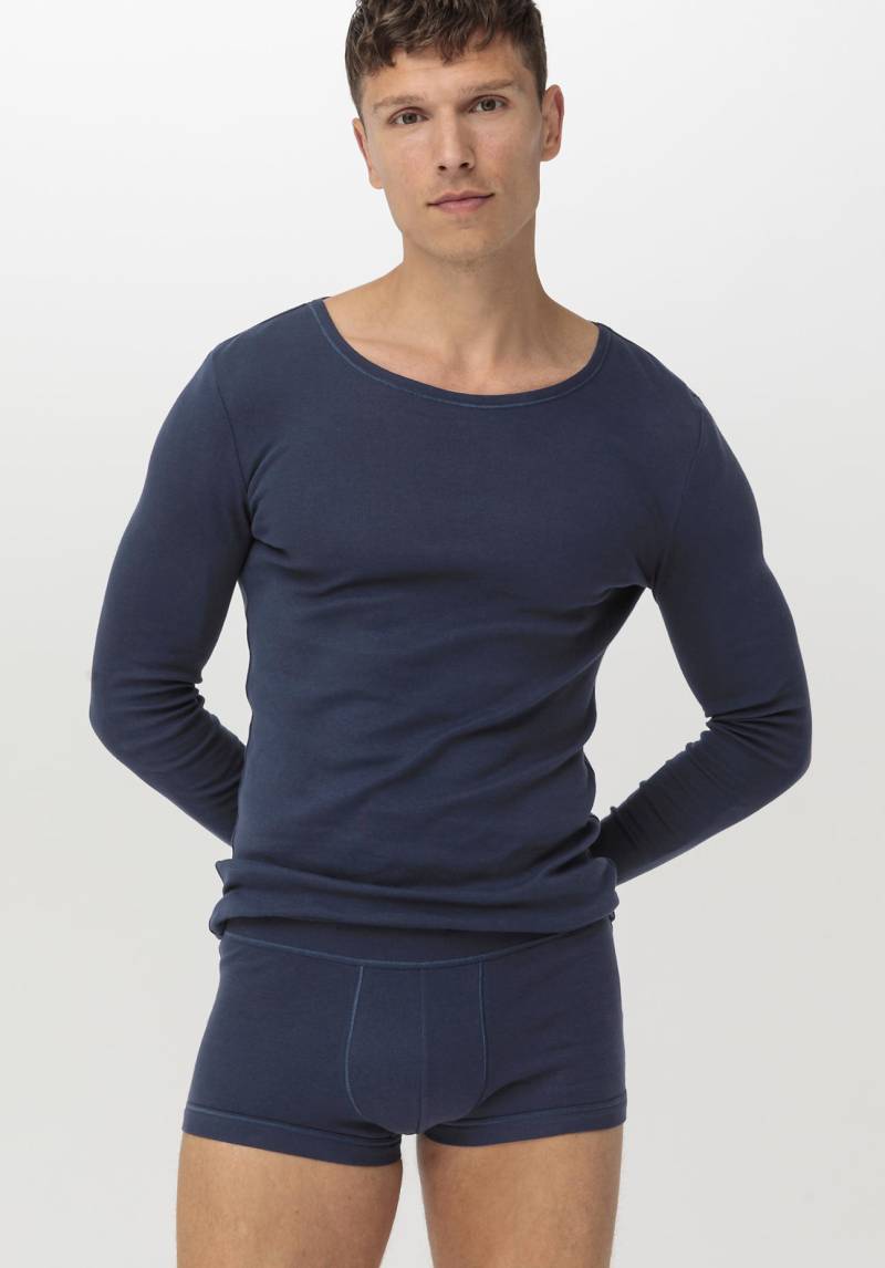 hessnatur Herren Pants Regular Cut PURE NATURE aus Bio-Baumwolle - blau Grösse5 = M von hessnatur